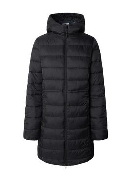 Doudoune Pepe Jeans Sally longue noire pour femme