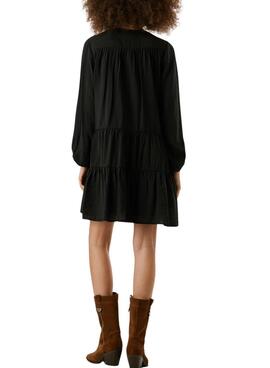 Robe Pepe Jeans Paule noire pour femme
