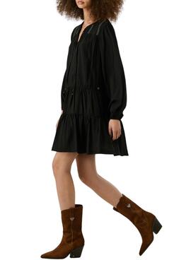 Robe Pepe Jeans Paule noire pour femme