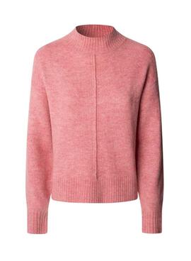 Maillot Pepe Jeans Cecil à col Perkins rose pour femme
