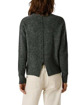 Maillot Pepe Jeans Cecil col rond gris pour femme