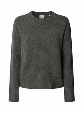 Maillot Pepe Jeans Cecil col rond gris pour femme