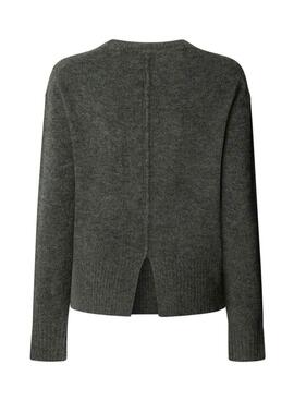 Maillot Pepe Jeans Cecil col rond gris pour femme