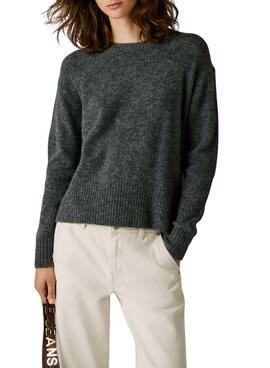 Maillot Pepe Jeans Cecil col rond gris pour femme