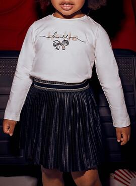 Jupe plissée noire en tricot pour fille Mayoral