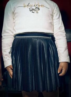 Jupe plissée noire en tricot pour fille Mayoral