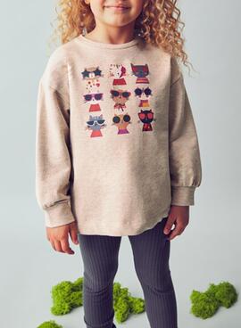 Ensemble Mayoral leggings côtelés et sweat-shirt pour fille.