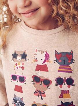 Ensemble Mayoral leggings côtelés et sweat-shirt pour fille.