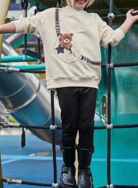 Ensemble de legging et de sweat à capuche avec un petit ours pour fille de Mayoral