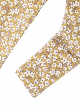 Leggings Mayoral en velours jaune pour fille