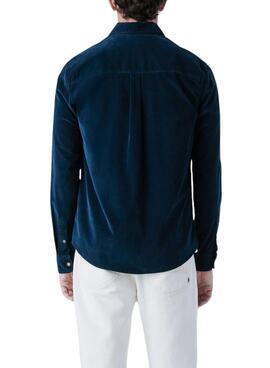 Chemise en velours côtelé bleu marine pour homme de Pepe Jeans Clayton