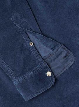 Chemise en velours côtelé bleu marine pour homme de Pepe Jeans Clayton