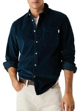Chemise en velours côtelé bleu marine pour homme de Pepe Jeans Clayton