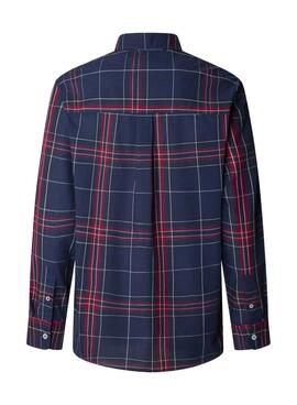 Chemise Pepe Jeans Courtney à carreaux bleus pour homme