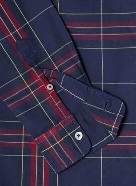 Chemise Pepe Jeans Courtney à carreaux bleus pour homme