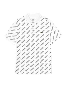 Polo Lacoste Live Imprimé Blanc Pour Homme