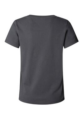 T-shirt Pepe Jeans Bertie cloutée grise pour femme