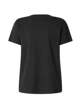 T-shirt Pepe Jeans Bernadette cloutée noir pour femme