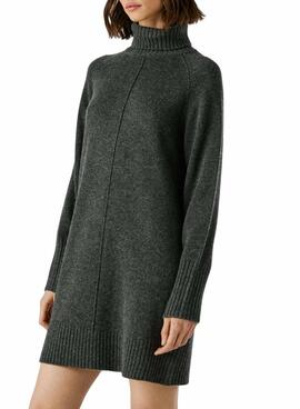 Robe Pepe Jeans Carola en tricot gris pour femme