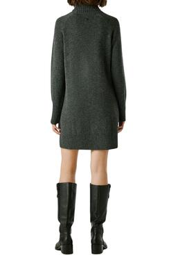 Robe Pepe Jeans Carola en tricot gris pour femme