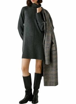 Robe Pepe Jeans Carola en tricot gris pour femme