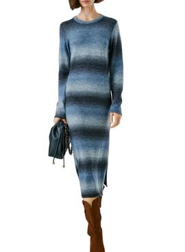 Robe longue à rayures Pepe Jeans Colombe pour femme