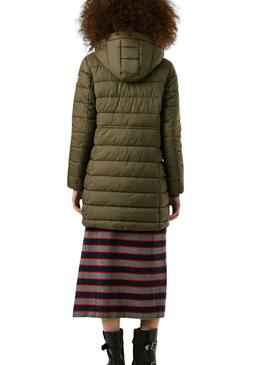 Doudoune Pepe Jeans Sally longue verte pour femmes