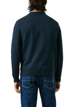 Sweatshirt Pepe Jeans Macbeth logo col rond marine pour homme