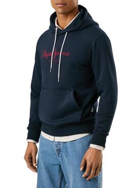 Sweat à capuche Pepe Jeans Macbeth avec logo marin pour homme.