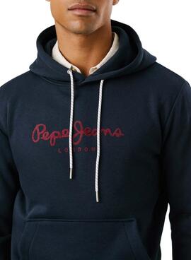 Sweat à capuche Pepe Jeans Macbeth avec logo marin pour homme.