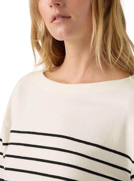 Maillot Levis Marine à rayures beige pour femmes