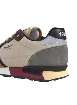 Chaussures Pepe Jeans Brit Colors beige pour homme