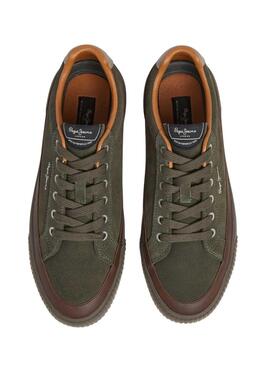 Chaussures Pepe Jeans Ben Evolution vertes pour homme