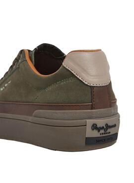 Chaussures Pepe Jeans Ben Evolution vertes pour homme