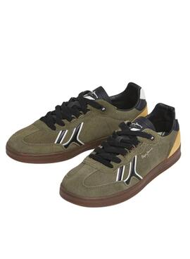 Chaussures Pepe Jeans Ball Mix vertes pour hommes