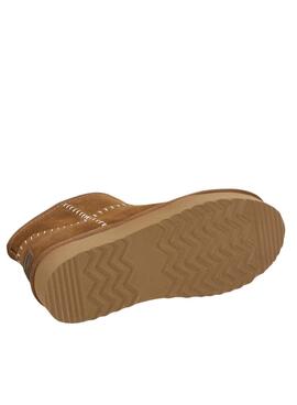 Bottines Pepe Jeans Dissy Etnic avec plateforme camel pour femme