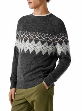 Maillot Pepe Jeans Presley gris avec motifs grecs pour homme