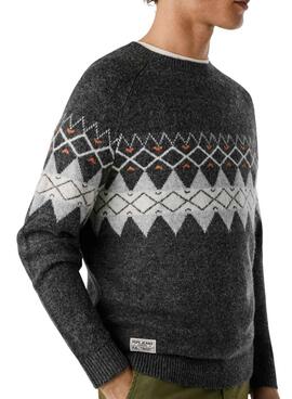 Maillot Pepe Jeans Presley gris avec motifs grecs pour homme