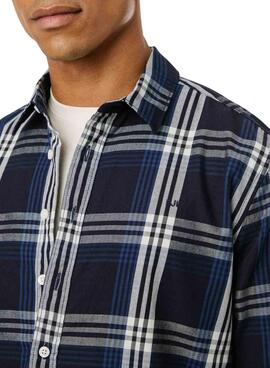 Chemise Pepe Jeans Codar à carreaux bleus pour homme