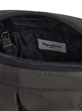 Sac Pepe Jeans Wayne reporter avec logo gris pour homme
