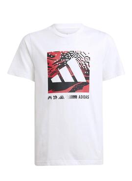 TEE-shirt à logo camouflage blanc