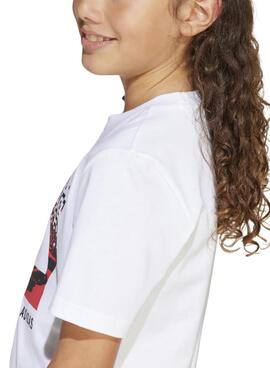 TEE-shirt à logo camouflage blanc