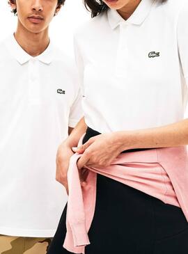 Polo Lacoste Live Unisexe Strech Blanc