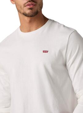 Maillot blanc à manches longues Levis Original Housemark pour homme
