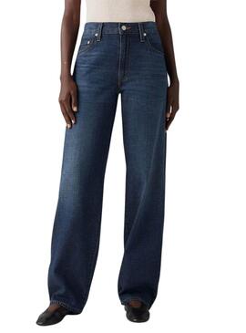 Jean Levis Baggy Dad foncé pour femme