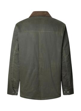 Veste cirée Pepe Jeans Joseph verte pour homme