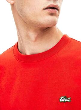 T-Shirt Lacoste Live Rouge pour Homme
