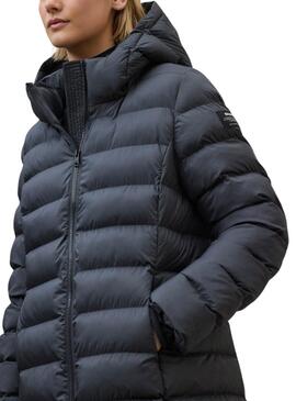 Manteau matelassé marine Ecoalf Cronulla pour femme