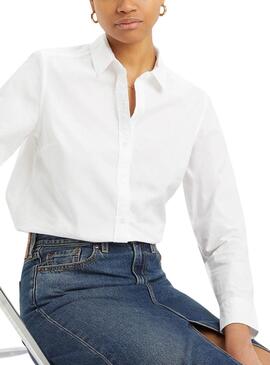 La chemise classique BW brillante en blanc