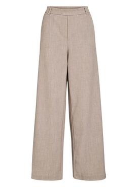 Pantalon Vila Vivarone beige pour femme.